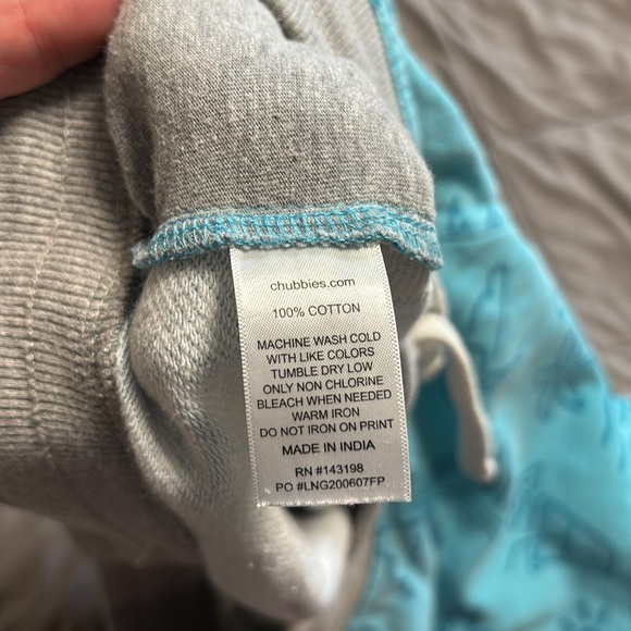 Chubbies LoungeWear 7" Inseam Drawstring Sweat Shorts Beach Print Blue‎ Large - Picture 8 of 8